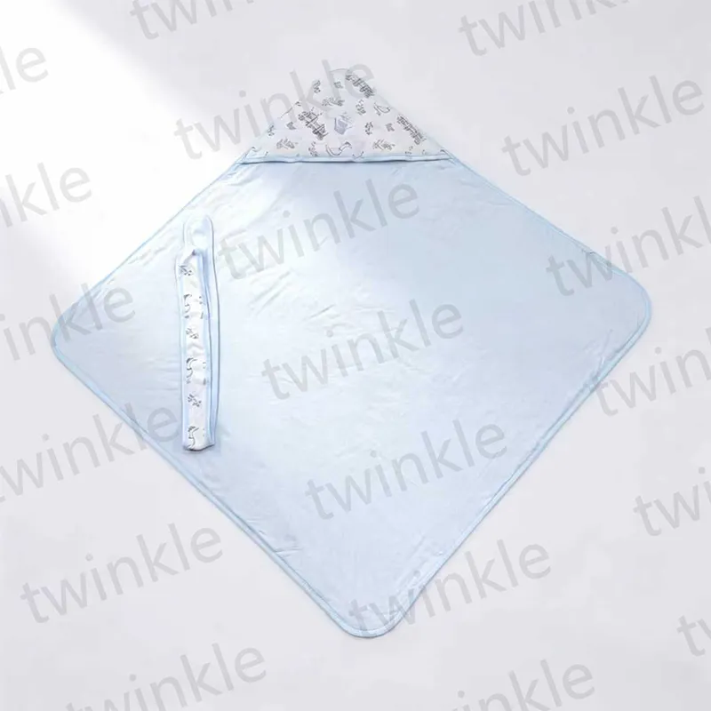 Тонкая пелёнка-конверт из хлопка с треугольным капюшоном для младенцев (1)